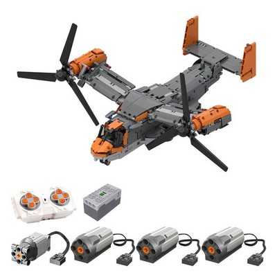 Modubrix Mocs Building Blocks Sets RC 4 channel V22 Osprey 1607 pcs Toys Kits