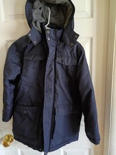 Calvin Klein Jeans Boys Winter Jacket Hooded Fleece Lined Full Zip Size M 10/12