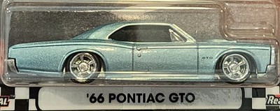 Hot Wheels Premium 2021 Boulevard '66 Pontiac GTO 1/64 Diecast Car w/Real Riders