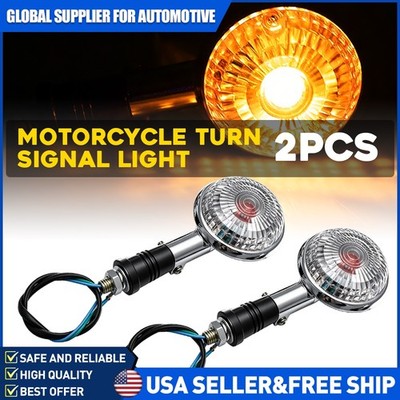 2PCS Clear Lens Turn Signal Light For Yamaha Road Star 1600 /1700 /XV1600/XV1700