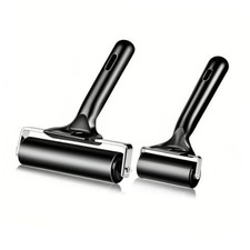 2 Pack Brayer Rollers, Professional Rubber Art Rollers with Comfortable Hand