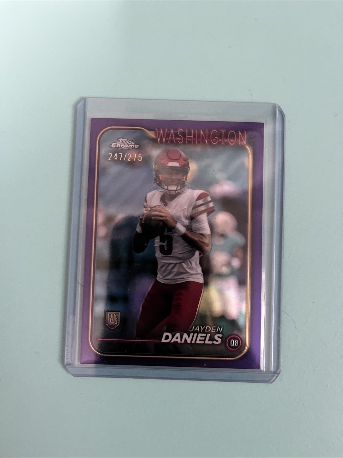 2024 Topps Chrome - Rookies Jayden Daniels #201 Purple Refractor /275 (RC)