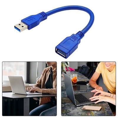 Short USB 3.0 Male to Female Extension Cord 5Gbps Fast Speed Data Sync Wire Line
