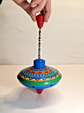Schylling More Fun Vintage Tin Metal Spinning Circus Clown Top Toy