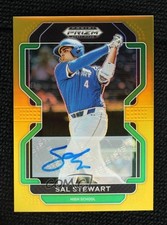 2022 Panini Prizm Draft Picks Gold Prizm Auto 8/10 Sal Stewart #PDP32 Auto 4l3