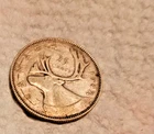 1947 DOT Canadian quarter 80% silver very nice coin." A REAL  big dot or blob