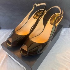 Cole Haan Black Patent Slingback Heels
