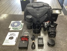 CANON EOS REBEL T3 12.2 MP DSLR WITH TWO LENSES  EXTRAS QCP005336 