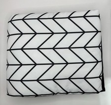 Black  White Baby Quilt   44  x 35  Soft  Cozy Quilt