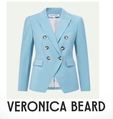 VERONICA BEARD Dickey Jacket Women sz 8 BLUE Sea Glass Wool MILLER Blazer NWT