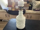 Vintage Jim Beam Milk Glass Decanter Bottle w/ Stopper