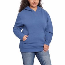 Kirkland Signature Ladies Heavyweight Fleece Hoodie Blue X-Large New With Tag