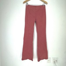 We The Free People Penny Pull On Flare Jeans 27 Pink Festival High Rise Boho