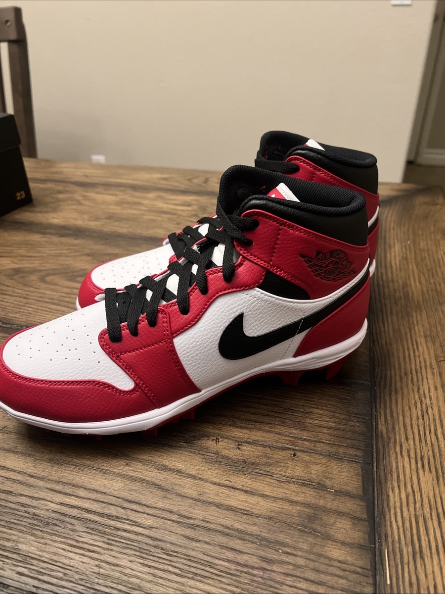 Nike Jordan 1 TD Alpha Menace Football Cleats Chicago Red  display picture 3
