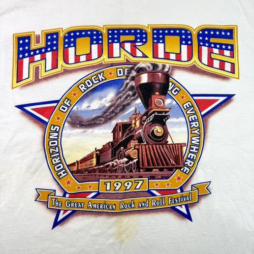 Vintage 1997 HORDE Festival Concert Tshirt XL Neil Young BEC 1990s vintage concert t-shirt, vintage, size XL, single stitch, B+ condition