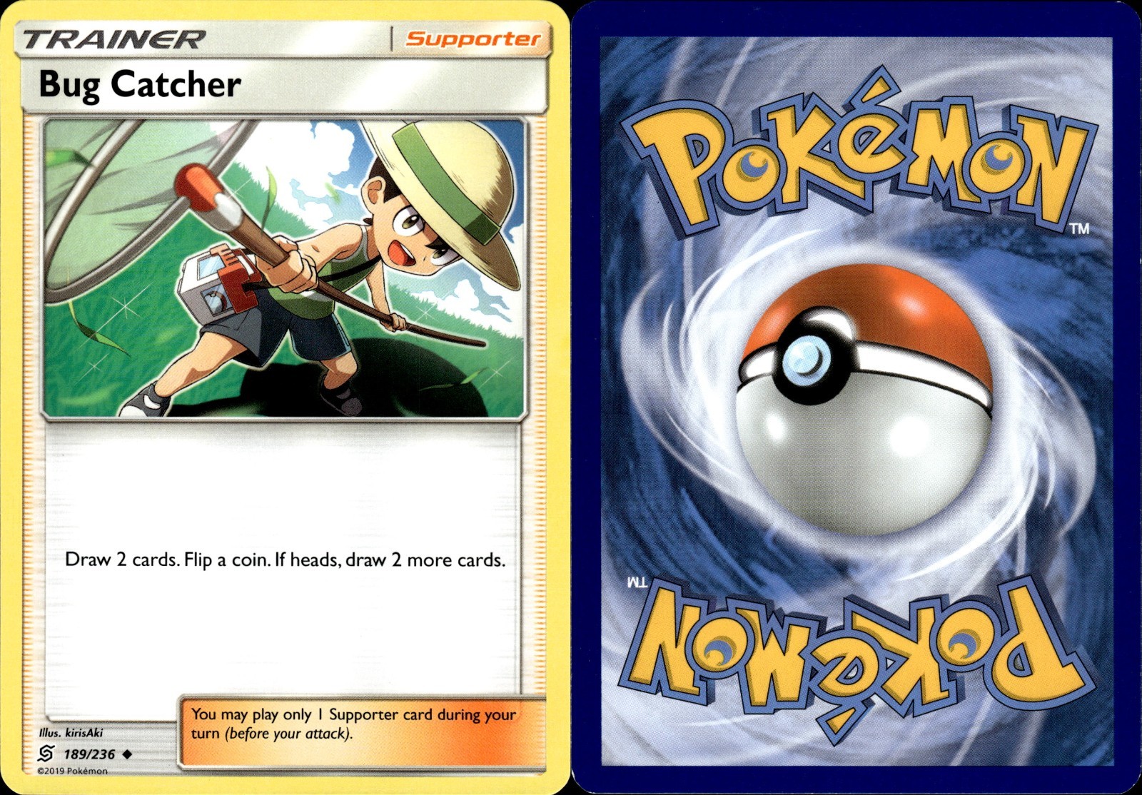 Bug Catcher 189/236 | Sun & Moon - Unified Minds | Pokemon TCG | ENG | Uncommon