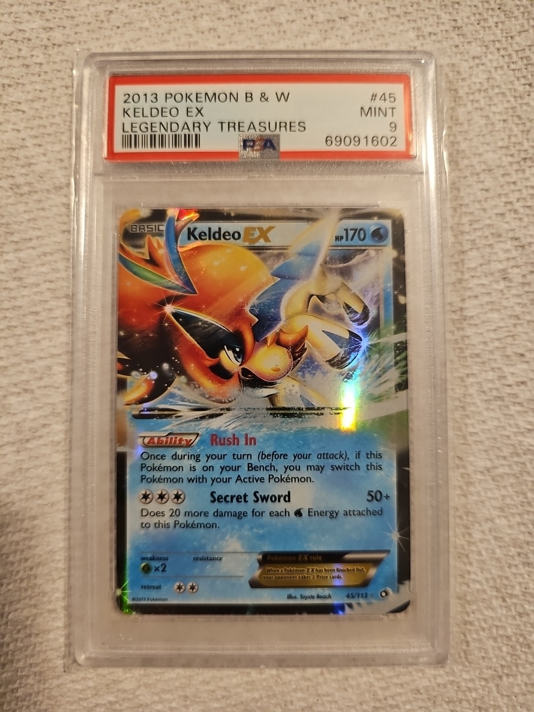 Keldeo EX 45/113 Legendary Treasures Holo