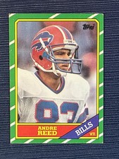 1986 Topps Andre Reed Rookie Card #388 RC HOF Buffalo Bills Fast Shipping. rookie card picture