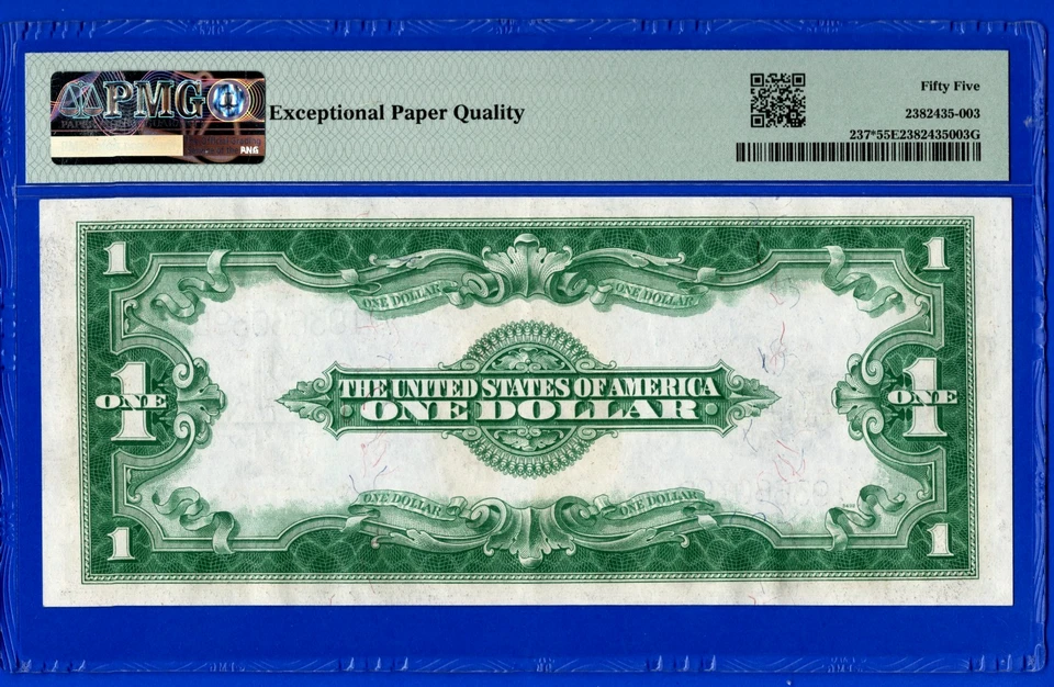 1923💲1  SILVER CERTIFICATE *️⃣   STAR NOTE  *️⃣ Fr- 237* *️⃣  PMG 55 EPQ - Image 2 of 4