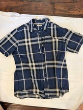 BURBERRY Shirt Check Medium Navy Blue - Large