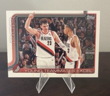 Topps 2025-26 Rip City Duo Clingan Sharpe Portland Trail Blazers NBA Card 289