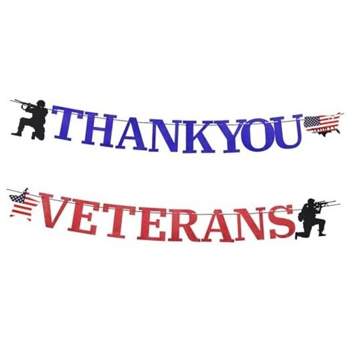 Thank You Veterans Banner, Thank You Our Heroes Backdrop Happy Veterans ...