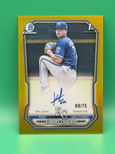 Kendry Chourio [Yellow Refractor] #CPA-KC 2026 Bowman Chrome Prospect Autograph card