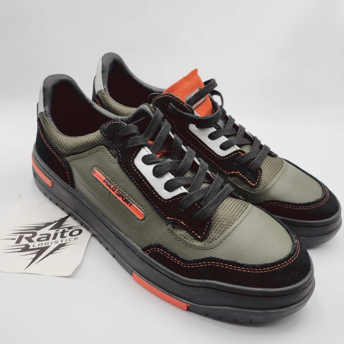 Mens Size 11 Ralph Lauren Sneakers Polo Sport PS 300 Olive Green PS 300-SK-LTL Ralph Lauren Green Casual Shoes for Men for sale - eBay main image 3