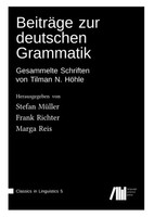 BeiträGe Zur Deutschen Grammatik Tilman HöHle