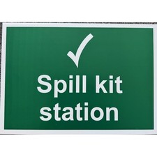 Castle Promotions Spill kit station safety sign, made from rigid plasti - SS071R