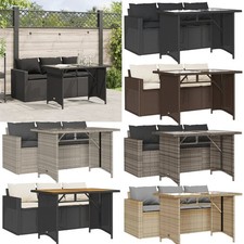 Gartenmöbel Essgruppe Lounge Garnitur Sitzgruppe 2-tlg. Poly Rattan DE