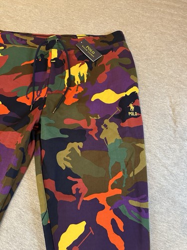 Polo Ralph Lauren Multicolor Camo Jogger Sweats Big Pony Men’s Size XXL $198 NWT - Picture 5 of 13