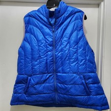 NWOT B Inspired Women 3X Down Vest Blue Packa...