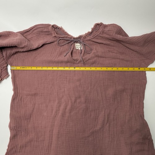 9 Seed Joshua Tree Kaftan Coverup Gauze Short Sleeve Sz S Dusty Pink Mauve Beach - Picture 4 of 11