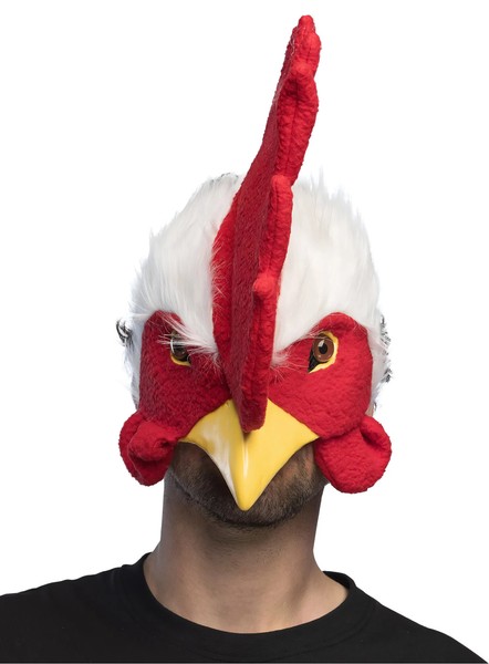 Hahn Halbmaske Aus PlüSch - Bezaubernde PlüSchmaske Im Stil Eines Kuscheltiers-image