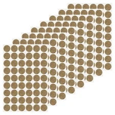 432 Pcs Dia. 21mm/0.8" Hole Cover Stickers, Brown Wood