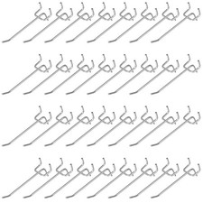 100 Pack 4 Inch Pegboard Hooks, Heavy Duty Metal Peg Board Accessories Fit 1/4"