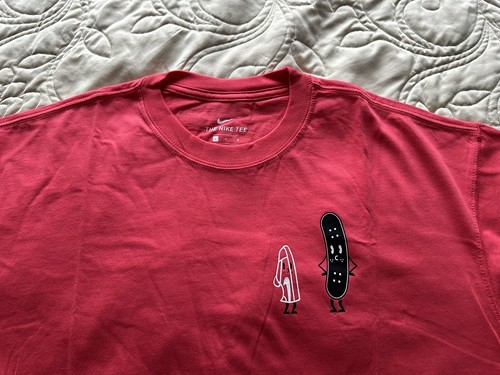 Nike SB Skate T-Shirt - Shoe And Skateboard Print - Pink - Size L / Large - Picture 4 of 12
