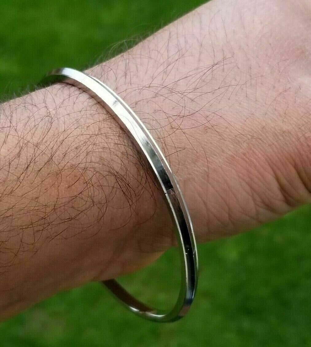 Stainless steel kara bangle sikh one edge kada singh kaur