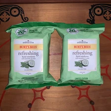 Burt's Bees Facial Cleansing Towelettes Cucumber and Mint 36 Per Pack 72 Total
