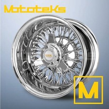 13x7 Luxor Wire Wheels 72 Cross Rev Rim Chrome Single 1 Piece