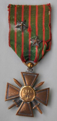 Médaille Croix Participants Guerre 1914-1918 Avec Ruban - Neuf, Militaria, Fabrication Récente