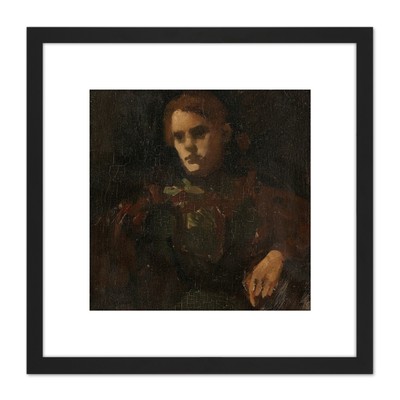Breitner Studie nach dem Modell Malerei quadratisch gerahmte Wandkunst 8X8 Zoll