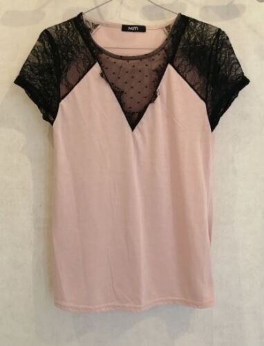 Blouse Tunique Rose TEX Taille 36 - Polyester Avec Détail Dentelle - Occasion Très Bon état