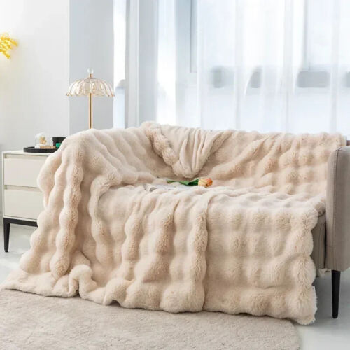 Winter Plüsch Decke Warm Super Weich Decken Bett Sofabezug Flauschig Überwurf - Bild 26 von 27