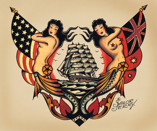Sailor Jerry 原画 Sailor Jerry Tattoo Art 14 x 11 Photo Print | eBay