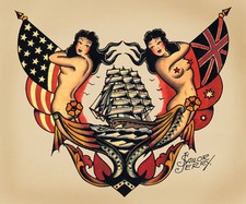 Sailor Jerry Tattoo Art 14 x 11 Photo Print