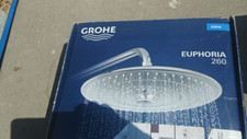 ​GROHE 26456EN0 Euphoria Soffione Doccia a Pioggia Fisso 3 Spray 10" Montaggio a Soffitto Nichel
