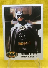 1989 Topps Batman Movie Trading Card #19 Gotham City's Dark Knight