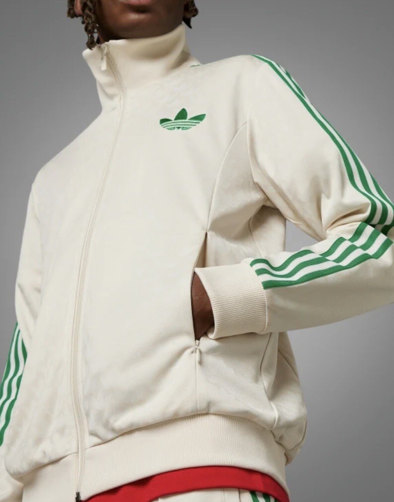 Adidas Adicolor 70s Monogram Track Jacket Wonder White Green